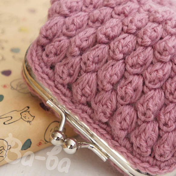 Ba-ba handmade Popcorn crochet coinpurse No.C1722 第4張的照片