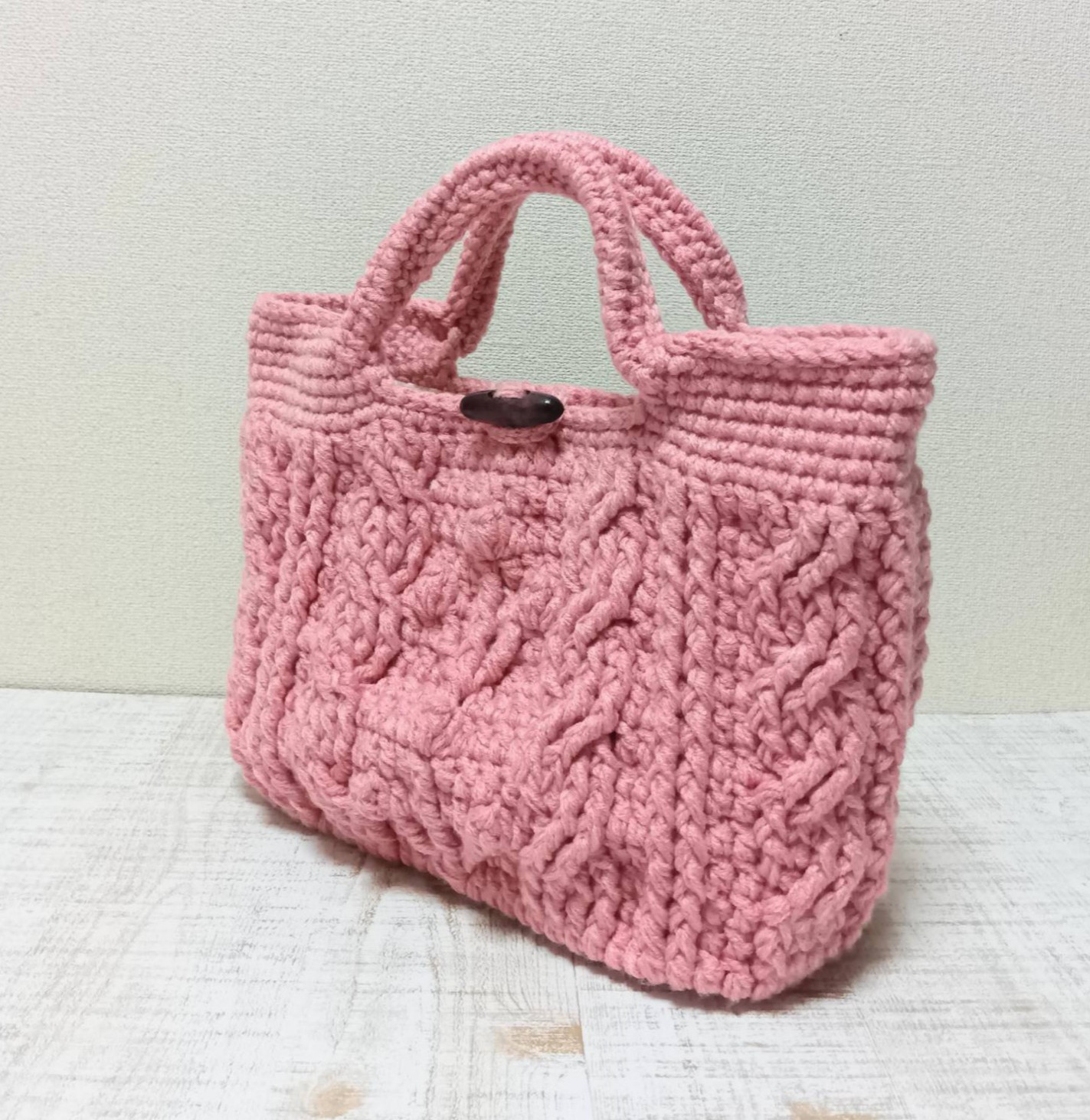 【ちま様】ハンドバッグ　アランニット　レザー　ハンドメイド 【ちま様】ハンドバッグ　アランニット　レザー　ハンドメイド