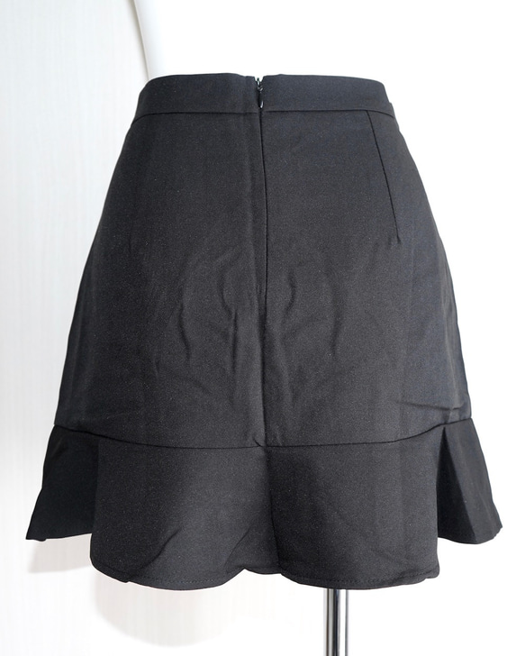 Hem-Frill Mermaid Mini Skirt (black) ミニスカート ブラック 黒 韓国風 8枚目の画像