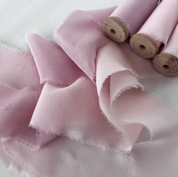 silk ribbon pink group < 50mm > 1枚目の画像