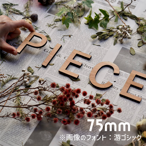 75㎜ 木製 切り文字 アルファベット パーツ長崎県産杉 75㎜ 木製 切り文字 アルファベット パーツ長崎県産杉
