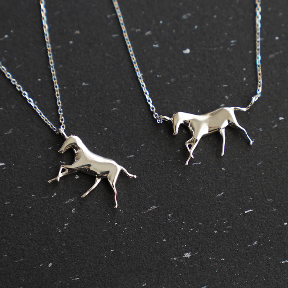 『Horse』 Necklace / SV925 ≪送料無料≫ ペア 馬 うま 1枚目の画像