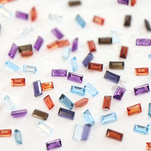 ピンクサファイア バケットカット リング】 誕生石 4×2mm シルバー