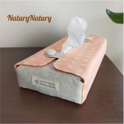 鳥柄のボックスティッシュケース(ピンク)受注生産♪ ティッシュケース