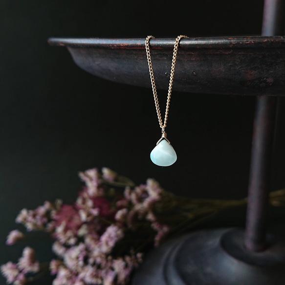 ラリマー【Larimar】ひと粒ネックレス ネックレス・ペンダント