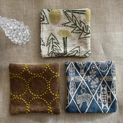 ミナペルホネン fabricコースター3枚set タンバリン タンポポ