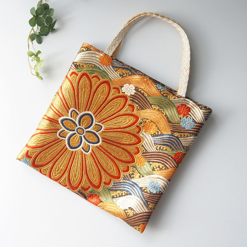 西陣織】着物帯リメイク✧*バッグ（帯リメイク/伝統工芸/京都西陣/着物