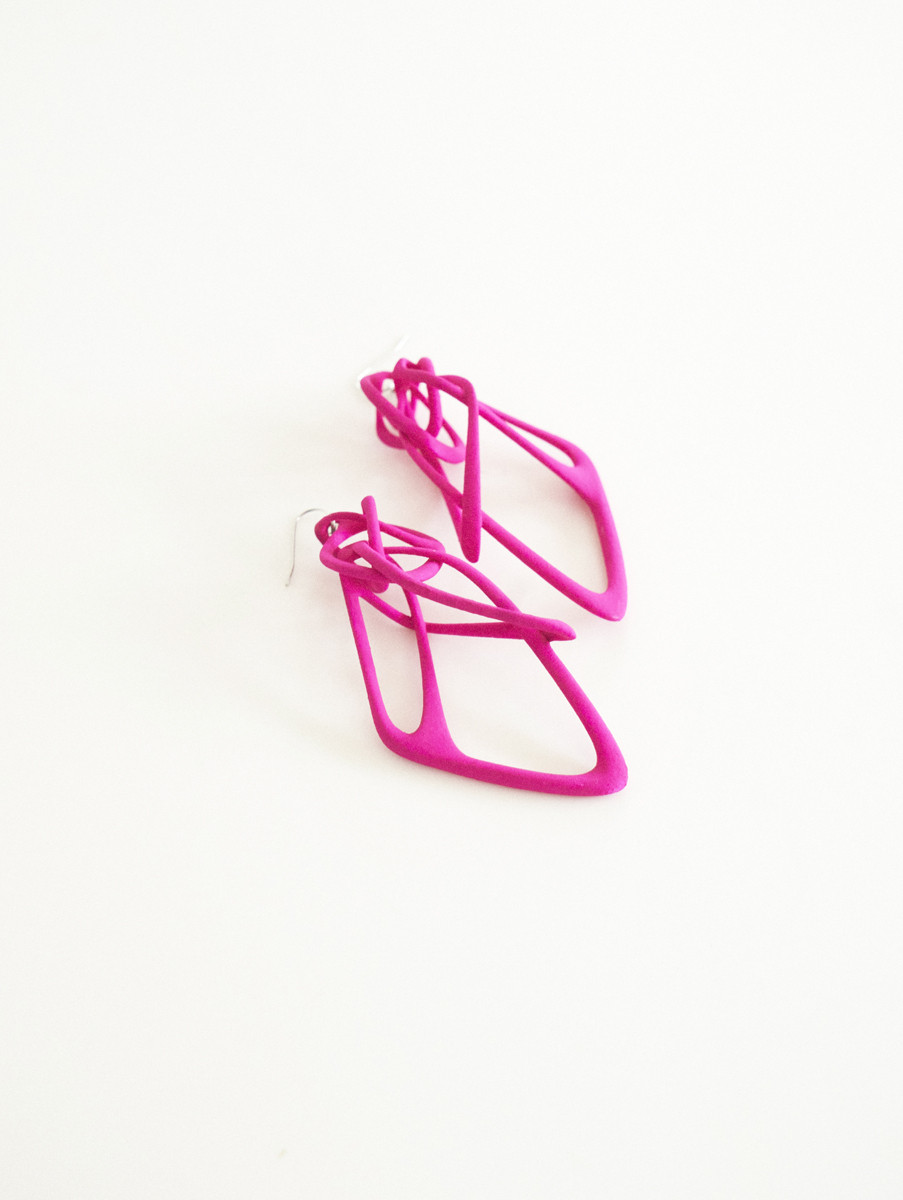 Tane Big Earrings Rosepink タネスビッグピアス　ローズピンク