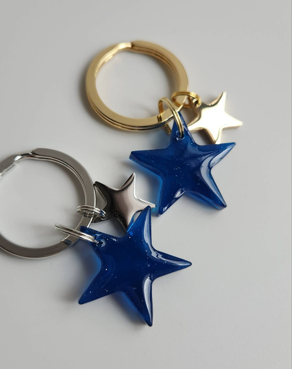otona star☆* オトナの星キーリング / M / blue 6枚目の画像