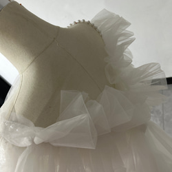 人気上昇！ウェディングドレス ホワイト キャミソール ショール パール 結婚式/前撮り 4枚目の画像