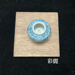 ミニチュア陶器　ミニ花瓶　染付花図　NO250 3枚目の画像