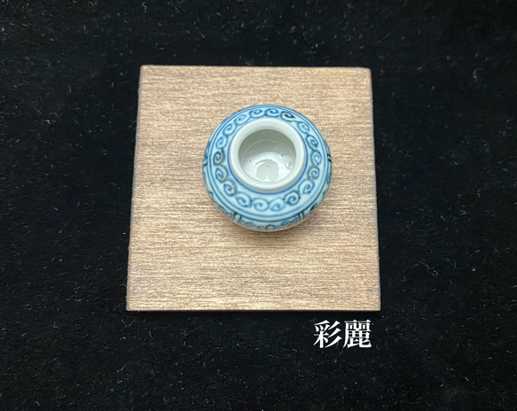 ミニチュア陶器　ミニ花瓶　染付花図　NO250 3枚目の画像