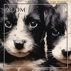 【FREEDOM - ボーダーコリー犬の子犬 No.1】アートポスター 犬の絵 犬の絵画 犬のイラスト 3枚目の画像