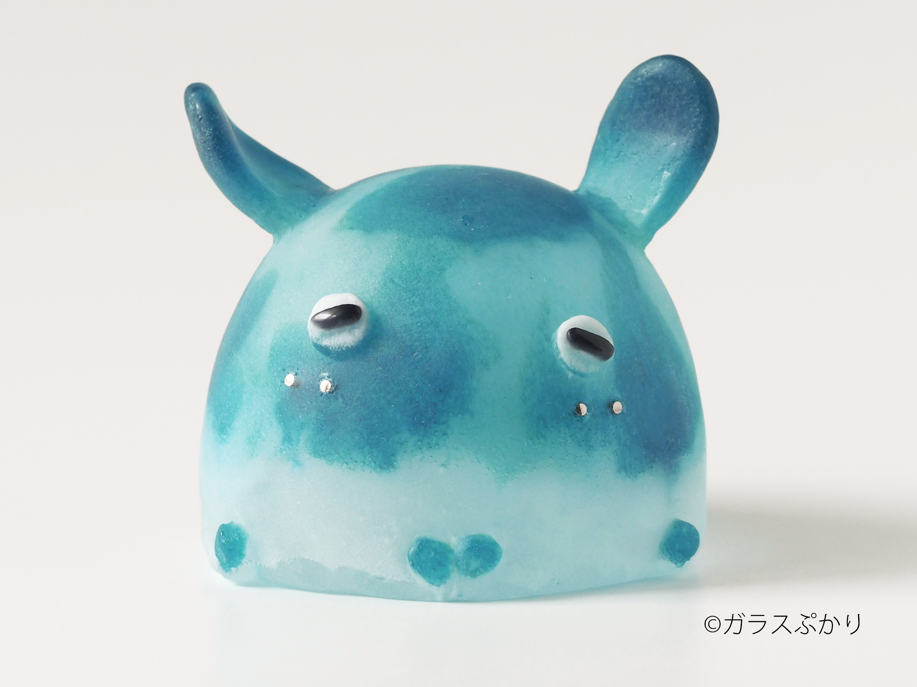 ガラス「めんだこ(海3)」/ オブジェ　置物　メンダコ