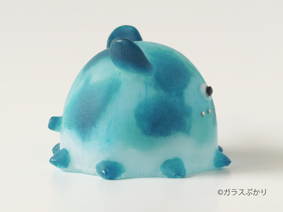 ガラス「めんだこ(海4)」/ オブジェ　置物　メンダコ 4枚目の画像