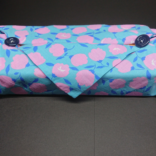 ピンク&水色花柄ティッシュboxカバーセット✨ その他インテリア雑貨