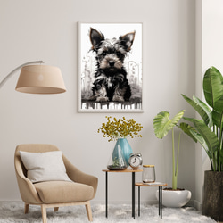 【FREEDOM - ヨークシャーテリア犬の子犬 No.2】アートポスター 犬の絵 犬の絵画 犬のイラスト 7枚目の画像