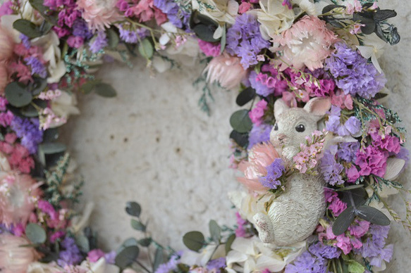 うさぎと春花wreath 10枚目の画像