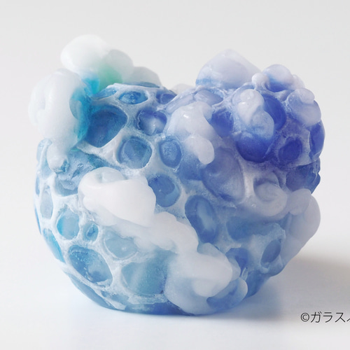 ガラス「ヤドカリ(海)」/ オブジェ 置物 立体・オブジェ ガラスぷかり