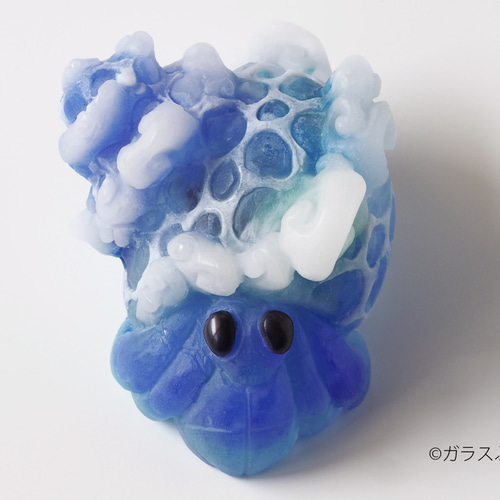 ガラス「ヤドカリ(海)」/ オブジェ 置物 立体・オブジェ ガラス