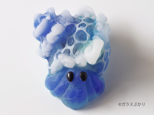 ガラス「ヤドカリ(海)」/ オブジェ 置物 立体・オブジェ ガラス