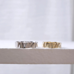 京都結婚指輪 プラチナ K18【砂柄 結婚指輪】2本  マリッジリング   おしゃれ結婚指輪 シンプル結婚指輪 1枚目の画像
