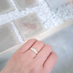 京都結婚指輪 プラチナ K18【砂柄 結婚指輪】2本  マリッジリング   おしゃれ結婚指輪 シンプル結婚指輪 7枚目の画像