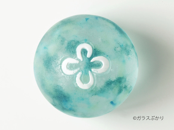 ガラス「水クラゲ(2)」/ オブジェ 置物 ミズクラゲ 立体