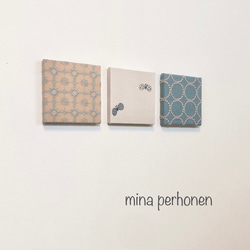 mina perhonen  ミナペルホネン  ファブリックパネル 3点セット ハンドメイド 2枚目の画像