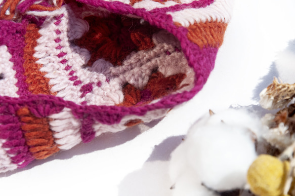 手作りのかぎ針編みウールスカーフ、花かぎ針編みシルクスカーフ、かぎ針編みスカーフ、手織りシルクスカーフ - ブルーミングメリノ 13枚目の画像