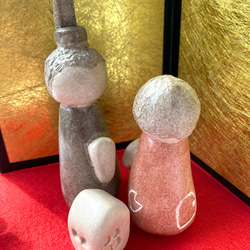 小さなひな祭り飾りセット　雛人形　陶器のインテリア　ひなまつり　おうち付き　 6枚目の画像