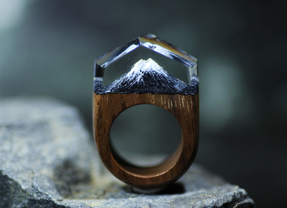現品限り Sale 30%off】 Fuji ウッドレジンリング 12号 指輪・リング