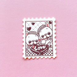 バレンタインの切手風。 1枚目の画像