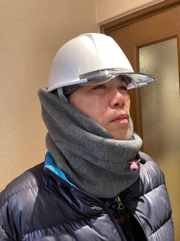 外仕事に最適！ヘルメットOKカメレオンウォーマー・フリース】SSサイズ