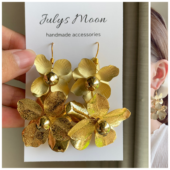 ブラックオパール2連フープピアス/イヤリング ブラックオパール2連フープピアス/イヤリング 2 連 リング ピアス