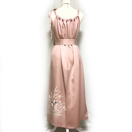 正絹】着物リメイク 訪問着ドレス&ショールのセット／キャミワンピース