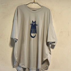ネコさん　レディースビッグシルエットTシャツ綿100％【S～4L】 8枚目の画像