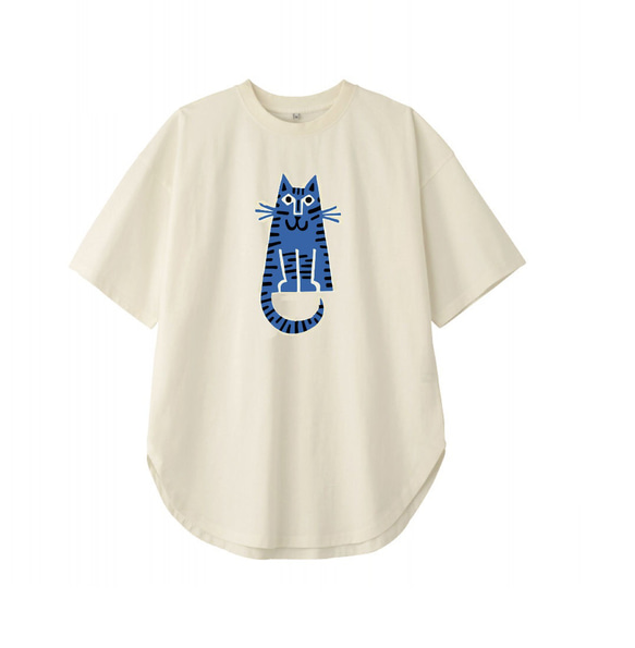 ネコさん　レディースビッグシルエットTシャツ綿100％【S～4L】 12枚目の画像
