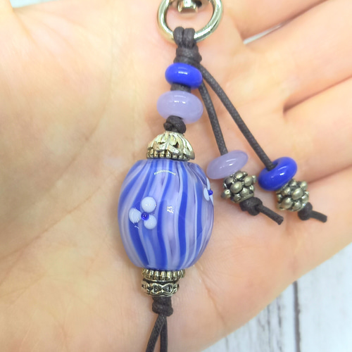 ふわふわボンボン ルクテープ人形 キーホルダー水色 タイのお守り プラクルアン T68.[キーホルダー]ふわふわ ボンボン 赤ちゃん チャーム(B