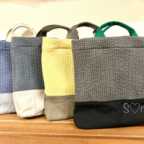 単品】ヌビキルト♡図書バッグ(4カラー) レッスンバッグ S♡made