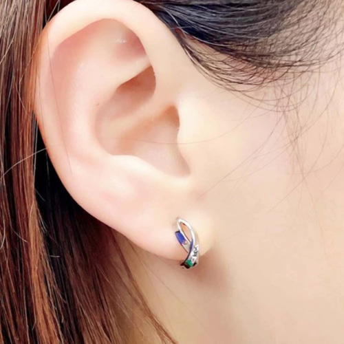 地金＊プラチナ 【ハーフクロスピアス＊ペア】 Pt900刻印入 新品  