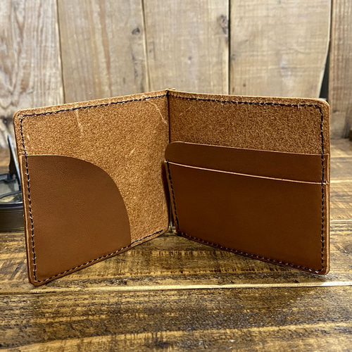 送料無料 マネークリップ 札ばさみ 札入れ 手作り 薄い財布 レザー