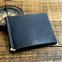❗️6月中限定値下げ❗️オールドポイント　藍染　クロコダイル　財布　マネークリップ ❗️6月中限定値下げ❗️オールドポイント 藍染 クロコダイル