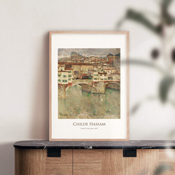 チャイルド・ハッサム Ponte Vecchio アートポスター 絵画 アートパネル 風景画 橋 名画 絵画 AP279 1枚目の画像