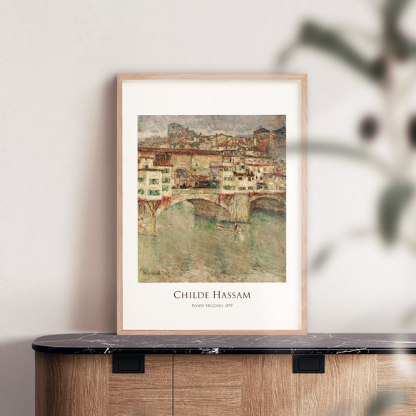 チャイルド・ハッサム Ponte Vecchio アートポスター 絵画 アートパネル 風景画 橋 名画 絵画 AP279 1枚目の画像