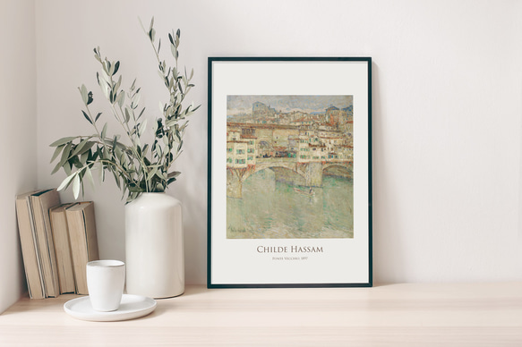 チャイルド・ハッサム Ponte Vecchio アートポスター 絵画 アートパネル 風景画 橋 名画 絵画 AP279 2枚目の画像