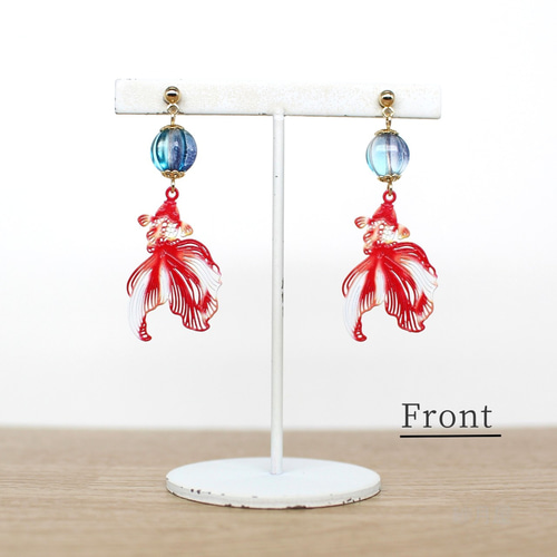 【1138】金魚掬いのピアス／イヤリング 1138】金魚掬いのピアス／イヤリング
