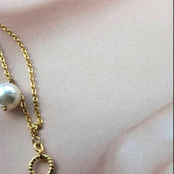 【ネックレス】アコヤ真珠のふたつぶネックレス 5枚目の画像