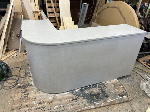 石っぽいカウンター　レジカウンター　Rカウンター 