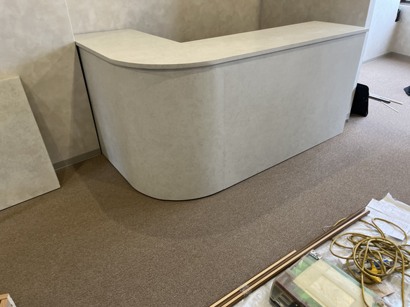 石っぽいカウンター　レジカウンター　Rカウンター 